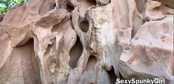  Hard Suck & Fuck In Desert and Cumming on Her Big Natural Tits!
